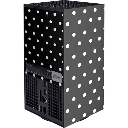 Black and White Polka Dots XBox Series X Digital Edition Console Skin